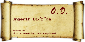 Ongerth Diána névjegykártya